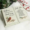 Personalised Robins Appear Memorial Book Ornament 1 Personalised Robins Appear Memorial Book Ornament -Campusgifts Shop p101391 pmc personalised robins appear memorial book ornament 1