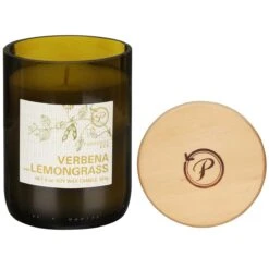 Paddywax Eco 226g Verbena And Lemongrass Green Recycled Glass Soy Candle -Campusgifts Shop paddywax eg06eu eco verbema lemongrass recycled glass candle 03