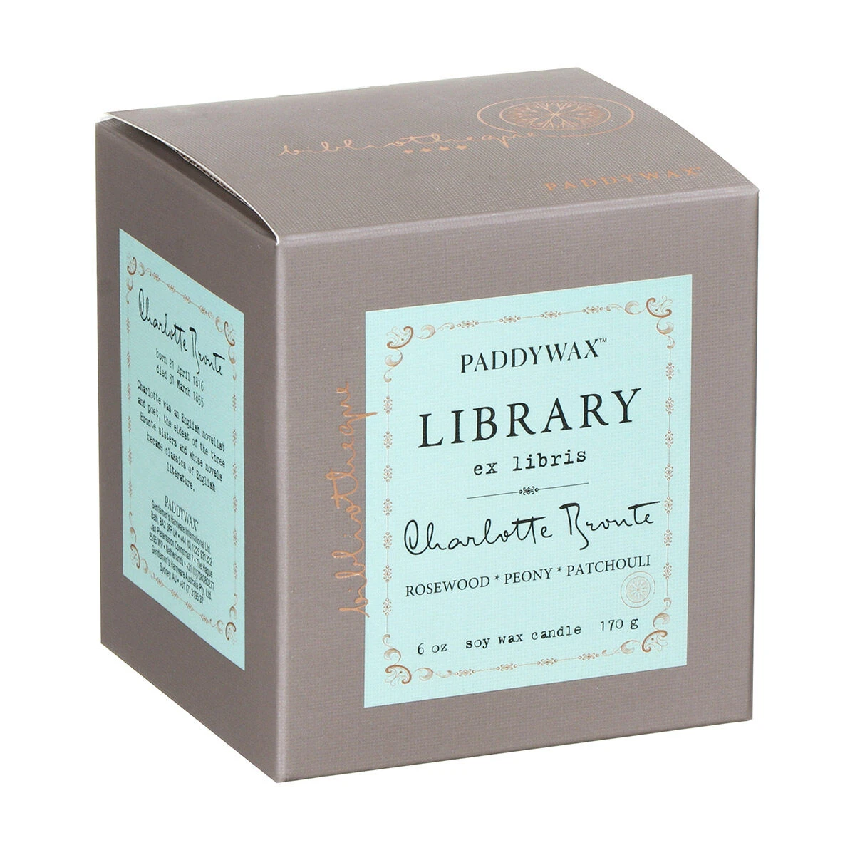 Paddywax Library 170g Charlotte Bronte Boxed Soy Candle 6 Paddywax Library 170g Charlotte Bronte Boxed Soy Candle - Image 4