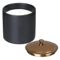 Paddywax Hygge 425g 3 Wick Bergamot & Mahogany Black Ceramic Soy Candle -Campusgifts Shop paddywax hy1503eu large hygge candle 2