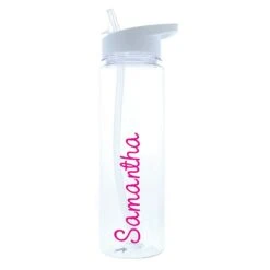 Personalised Island Water Bottle With Pink Text -Campusgifts Shop peronalised memento company p103211 pink island water bottle 2