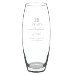 Personalised Anniversary Glass Bullet Vase -Campusgifts Shop personalised memento company p0107e81 anniversary bullet vase 2