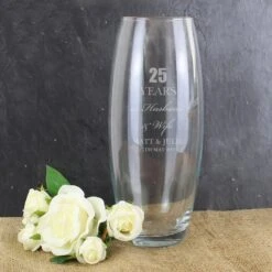 Personalised Anniversary Glass Bullet Vase -Campusgifts Shop personalised memento company p0107e81 anniversary bullet vase 3