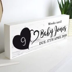 Personalised Rustic Countdown Wooden Block Sign -Campusgifts Shop personalised memento company p1011d53 rustic chalk countdown wooden block sign 3