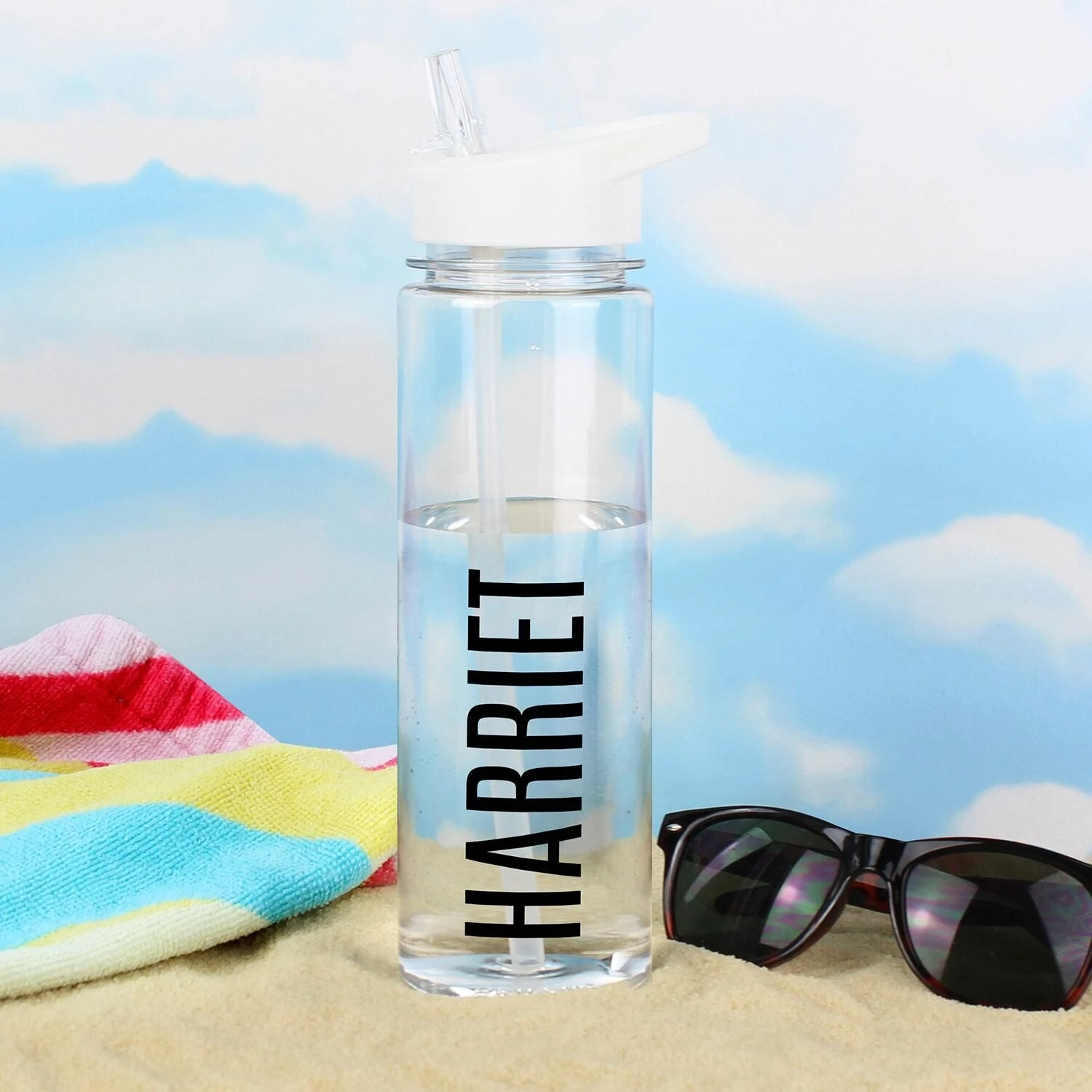 Personalised Black Letter Water Bottle 4 Personalised Black Letter Water Bottle - Image 2