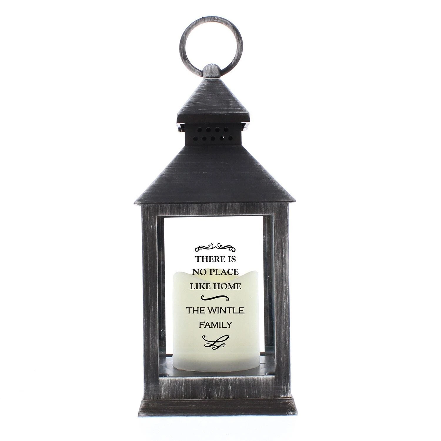 Personalised Antique Scroll Rustic Black Lantern 7 Personalised Antique Scroll Rustic Black Lantern - Image 5
