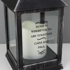 Personalised Antique Scroll Rustic Black Lantern 10 Personalised Antique Scroll Rustic Black Lantern -Campusgifts Shop pmc p1007c18 black lantern 4