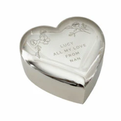 Personalised Floral Free Text Heart Trinket Box -Campusgifts Shop pmc personalised p0102z22 floral free text heart trinket box 03