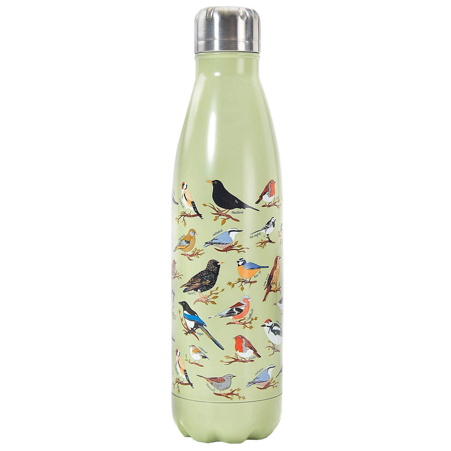 Eco Chic Green Wild Birds 500ml Thermal Drinks Bottle 3 Eco Chic Green Wild Birds 500ml Thermal Drinks Bottle