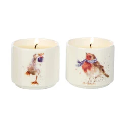Wrendale Wonderland Mini Set Of 2 Ceramic Candles -Campusgifts Shop wax lyrical wrendale wr0404 wonderland mini set of two candles 2