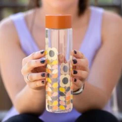 Orla Kiely Multi Stem Glass Water Bottle -Campusgifts Shop wild and wolf ok604 orla kiely glass water bottle 3