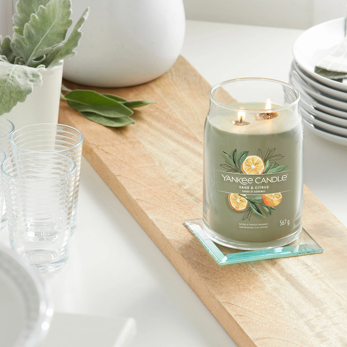 Yankee Candle Sage & Citrus Signature Large Jar Candle 5 Yankee Candle Sage & Citrus Signature Large Jar Candle - Image 3