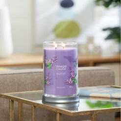 Yankee Candle Lilac Blossoms Signature Large Tumbler Candle -Campusgifts Shop yankee candle 1630031e lilac blossoms signature large tumbler candle lifestyle 2