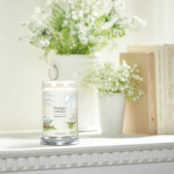 Yankee Candle Clean Cotton Signature Large Tumbler Candle -Campusgifts Shop yankee candle 1630643e clean cotton signature large tumbler candle lifestyle 2