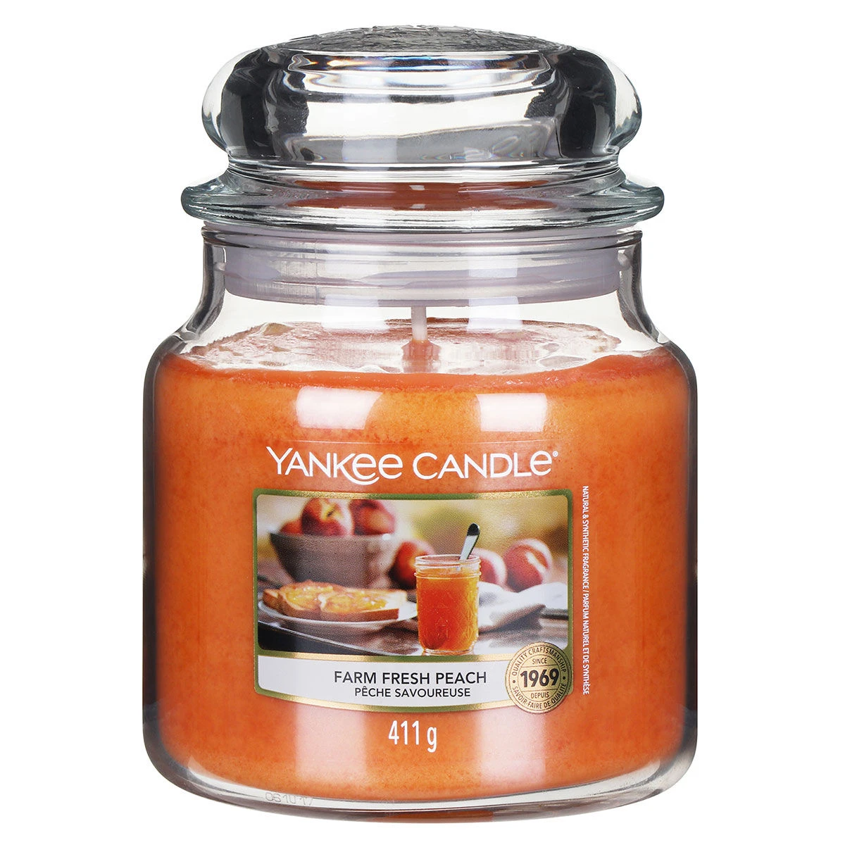 Yankee Candle Farm Fresh Peach Medium Jar Candle 3 Yankee Candle Farm Fresh Peach Medium Jar Candle