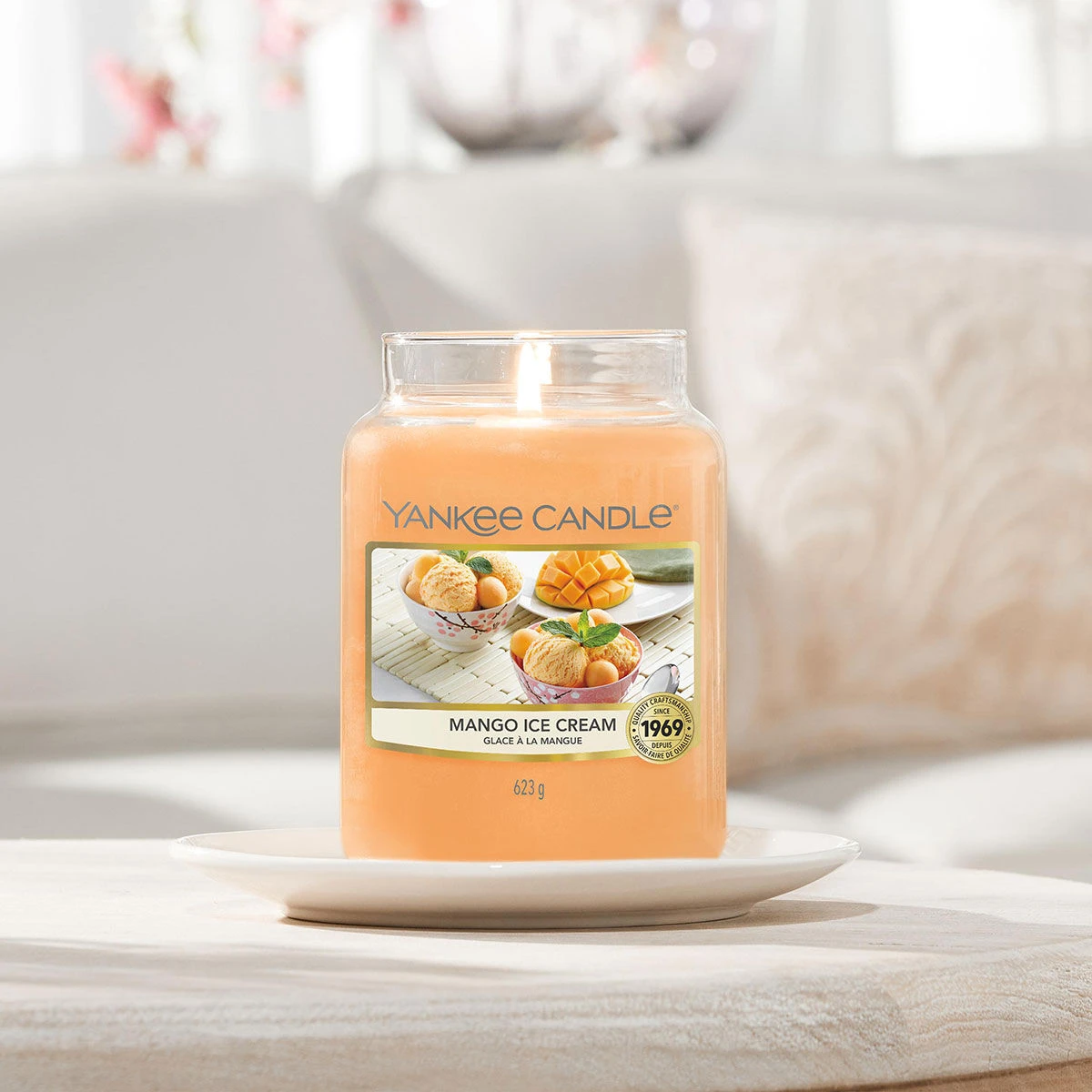 Yankee Candle Mango Ice Cream Large Jar Candle 4 Yankee Candle Mango Ice Cream Large Jar Candle - Image 2