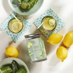 Yankee Candle Cucumber Mint Cooler Signature Large Tumbler Candle -Campusgifts Shop yankee candle 1728873e cucumber mint cooler signature large tumbler candle lifestyle 2