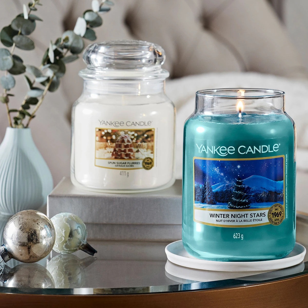 Yankee Candle Spun Sugar Flurries Medium Jar Candle 4 Yankee Candle Spun Sugar Flurries Medium Jar Candle - Image 2